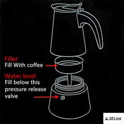 SB Line Espresso Maker 4 Kops RVS — thumbnail 3