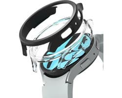 Ringke Slim Hoesje (2-Pack) Geschikt voor Samsung Galaxy Watch 6 44MM - Bumper Case - Lichtgewicht - Transparant Zwart