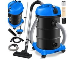 MASKO® Alleszuiger 6IN1 Nat- en Droogzuiger 2300W + stopcontact, Blaasfunctie, Droog- & natzuigen | Industriële stofzuiger vuilreservoir 30L Bouwstofzuiger - Blauw