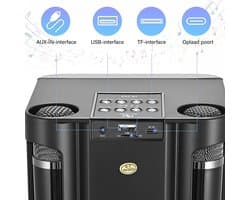 Karaoke - Microfoon - Karaoke set - Draadloze Bluetooth Party Speaker - 2 Microfoons - Draadloos