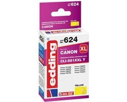 Edding Inktcartridge vervangt Canon CLI-581Y XXL Compatibel Geel EDD-624 18-624