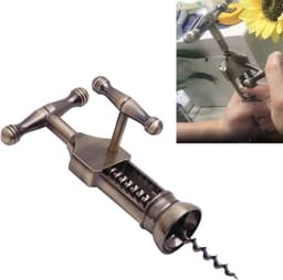 Multifunctionele draagbare schroef kurkentrekker zinklegering wijnflesopener, verpakking: geschenkdoos — thumbnail 1