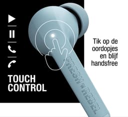 Fresh 'n Rebel Twins Fuse - Draadloze Bluetooth Oordopjes – Oortjes met tip - 30 uur speelduur - Dusky Blue — thumbnail 2