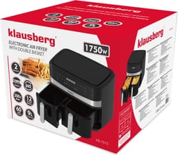 Klausberg 7573 - Dubbele Airfryer XXL - Heteluchtfriteuse - touchscreen - 9Liter - 1750W — thumbnail 5