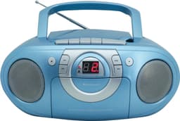 Soundmaster SCD5100BL - Boombox met FM-radio, CD- en cassettespeler, blauw — thumbnail 2