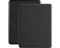 Lunso - Geschikt voor Kobo Glo / Glo HD / Touch 2.0 (6 inch) - Vegan saffiano leren sleepcover hoes - Zwart