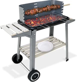 Gardebruk Barbecue Wagen – Incl. Wielen Spit & Windscherm – RVS — thumbnail 5