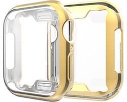 Screenprotector watch case - hoesje - geschikt voor Apple Watch Series 4/5/6/SE - 44 mm - goud