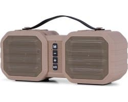BRAINZ Power Cube Speaker - Draadloze bluetooth speaker - Taupe