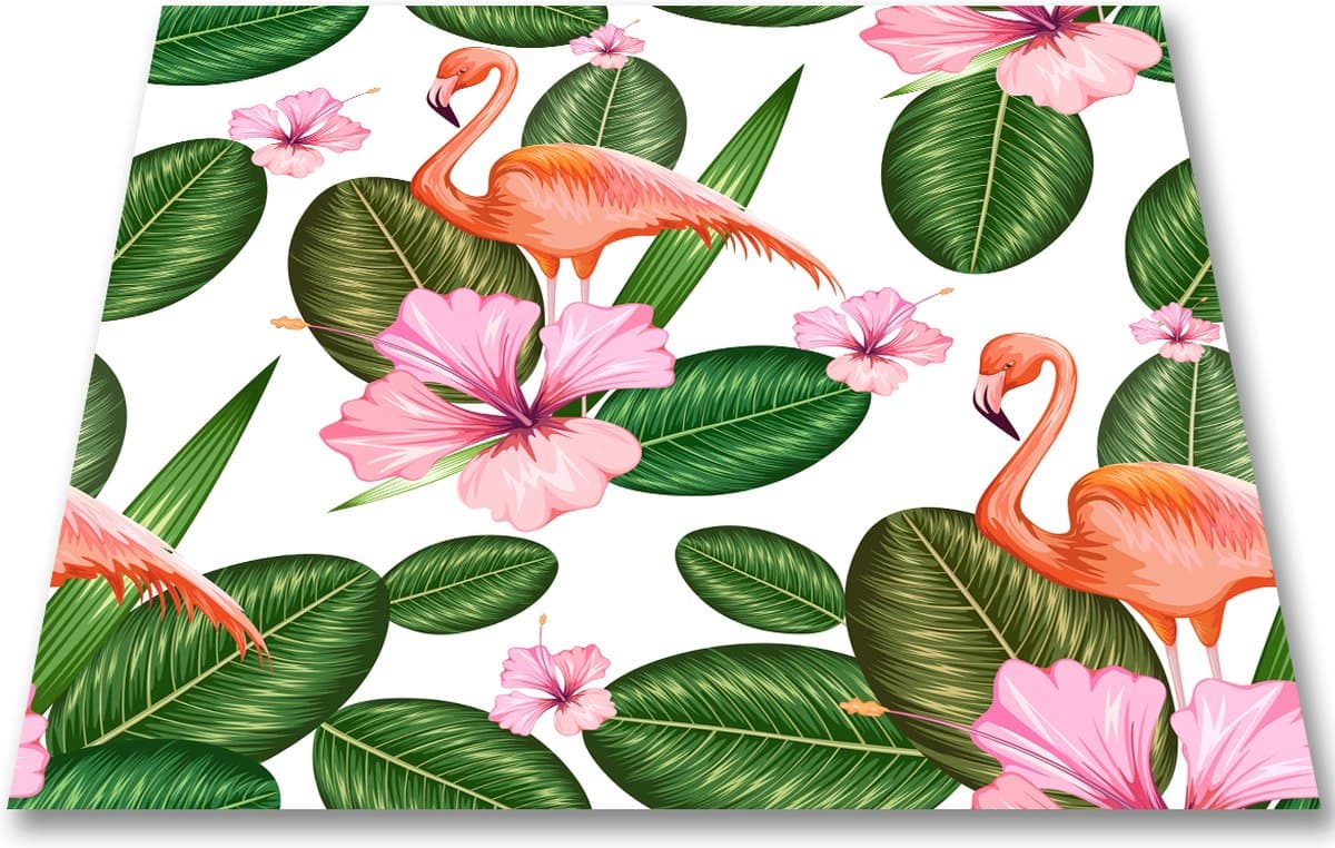 Papillon Wasmachine Beschermer - Antislip mat - 60x60 cm - Papillon Flamingo — afbeelding 1