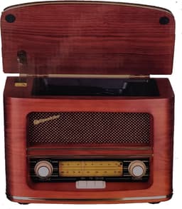Roadstar HRA1500 UEMP Vintage Houten Hifi System - FM Radio, CD speler en USB — thumbnail 2