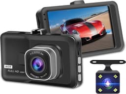 DrPhone DC11 Auto Dashcam Voor en Achter – Full HD 1080P - Nachtzicht – Bewegingsdetectie - 170 ° GROOTHOEK LENS - Zwart — thumbnail 1