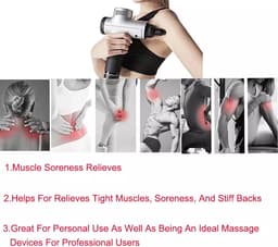 MOHANLAL® XL Massage Acupressuur Compressie Shiatsu Vibratie Klop & Rolmassage LED touchscreen met 6 massagekoppen in luxe koffer | Professioneel hand massage apparaat — thumbnail 3