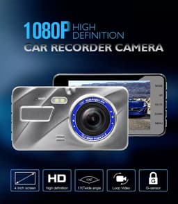 TechU™ Dashcam Voor en Achter Camera – M06 Pro – Dashboardcamera – 4” Scherm – Full HD 1080P – 170° Wijdhoeklens – Nachtvisie – Looprecording – Bewegingssensor – G-sensor – Parkeermonitor – Incl. Achteruitrijcamera - voor auto — thumbnail 5
