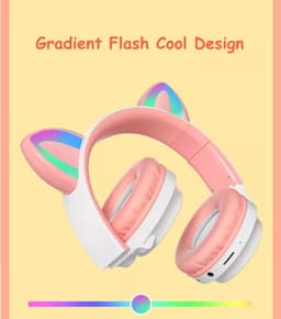 Kinder Koptelefoon-Draadloze Hoofdtelefoon-Bluetooth Koptelefoon Kinderen Met Kattenoortjes-Kinder Hoofdtelefoon Over Ear — thumbnail 5