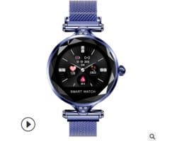 Darenci Smartwatch Sparkle Pro - Smartwatch dames - Smartwatch heren - Activity Tracker - Touchscreen - Stalen band - Dames - Heren - Horloge - Stappenteller - Bloeddrukmeter - Verbrande calorieën - Zuurstofmeter - Spatwaterdicht - Blauw