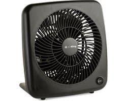 AirKing - Tafelventilator - Zwart - Ventilator met 2 snelheidsstanden 35 dB - Bureau ventilator 18 cm diameter