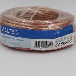 Luidspreker kabel - 2.5mm² - 10 meter - Op rol - Allteq — thumbnail 2