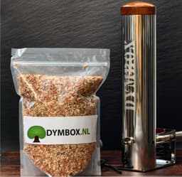 Dymbox 2,3L koud rook generator Starters Kit Vernieuwde versie met as schuif (incl. 1KG rookhout snippers, luchtpomp) voor rookovens rookkasten en BBQ (cold smoker) koud rook generator CSG — thumbnail 2