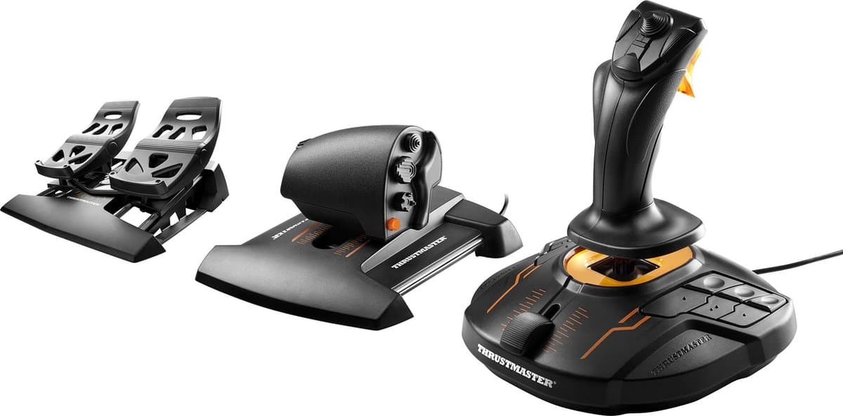 Thrustmaster T16000M FCS Flight Pack - Flight Control Systeem - Joystick, Throttle en Rudder Pedals - voor PC — afbeelding 1