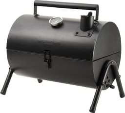Gusta Barbecue Grill en Smoker - Grilloppervlak (LxB) 22 x 18 cm - Met Thermometer - Zwart — thumbnail 1