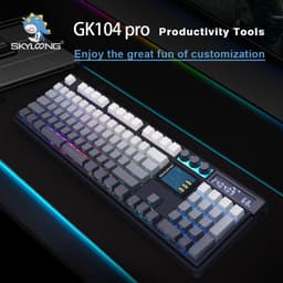 Skyloong GK104 Pro - Mechanisch Gaming Toetsenbord - RGB - Met LCD Scherm - Volcano Red — thumbnail 5
