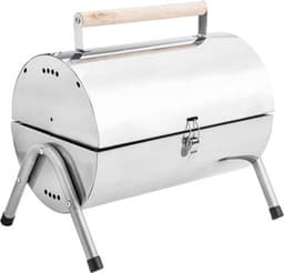 HI Houtskool Barbecue - Tafelbarbecue - RVS - Zilver — thumbnail 1