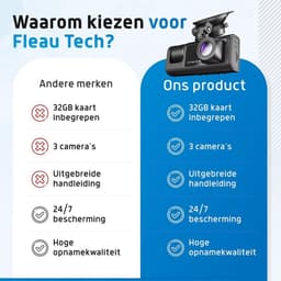 ApexArte® Dashcam voor Auto - Dualdashcam Voor en Achter - Full HD - Zwart — thumbnail 3