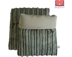 Story Sleeve - E-Reader Sleeve Double Rib English Green - 20 x 22 cm - Geschikt voor o.a. Kobo Libra en Kindle Oasis / Paperwhite - Hoes voor E-Reader