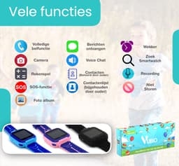 VUBIO B1 Kinder Smartwatch Zwart - Inclusief Simkaart - Bellen & Camera - Super Leuk Horloge Voor Kinderen Met Alles Wat U Nodig Heeft Voor De Veiligheid Van Uw Kind! — thumbnail 5