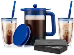 Bodum | Bean set Candy Blue | Cafetière voor ijskoffie met 2 bekers en ijsblokjeshouder | 1,5L — thumbnail 1