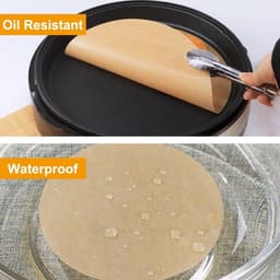 100 Sheets Round 22cm Non-Stick Baking Paper for Airfryer, Hot Air Fryer, Burger, Parchment Paper for Pans Oven Grill Steam — thumbnail 2