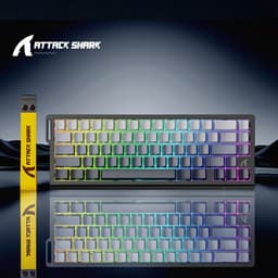 ATTACK SHARK X68HE - Magnetic Switch Wired Gaming Toetsenbord - 66keys - Side Printed PBT Keycaps - RGB - Decorative Lanyard - 8Khz - 0.01mmRT - 0.125ms - Moonlit Night — thumbnail 5