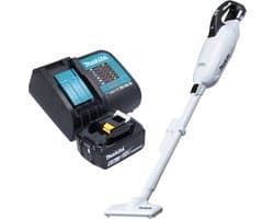 Makita DCL 281 FSG1W accu stofzuiger 18 V wit borstelloos + 1x oplaadbare accu 6.0 Ah + lader
