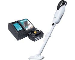 Makita DCL 281 FRT1W accu stofzuiger 18 V wit borstelloos + 1x oplaadbare accu 5.0 Ah + lader
