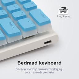 60% Mechanisch Gaming Keyboard – Pudding keycaps - RGB - Bedraad — thumbnail 5