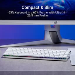 Asus ROG Falchion RX Low Profile White - Toetsenbord voor gaming - USB - RGB - QWERTY US - Wit — thumbnail 4