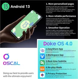 Smartphone Oscal Blackview FLAT 1C 6.517'' 4GB+32GB-SD 1TB 8MP+5MP 4700mAh Android 13 Dual SIM - Paars — thumbnail 5
