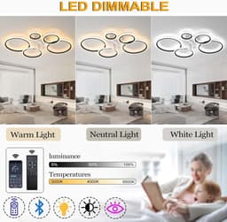 Equivera Plafonniere met Ventilator - Plafondventilator - Plafondventilator Afstandsbediening - Plafondventilator Slaapkamer - Plafond Ventilator met Verlichting - Plafondlamp - Plafonniere - Ideaal voor in uw slaapkamer! — thumbnail 2