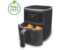 FRITEL Airfryer SnackTastic® 7520 – Airfryer XL / Heteluchtfriteuse 6L – 1500W – Voor 2-6 Personen – Digitaal Touchscreen – Airfryer met Kijkvenster & Verlichting – 8 Programma’s – PFAS-vrij – Zwart