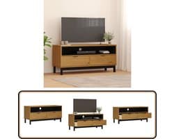 vidaXL TV-meubel FLAM - Hout - 110x40x50 cm Televisie Meubel - Tv Kast - Salontafel - Hout - Grenenhout