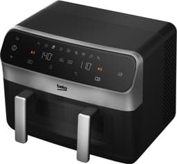 Beko FRL6488 dubbele Airfryer - Zwart - 9,5 l inhoud - 2400 W - Warmhoudfunctie - Timer — thumbnail 2