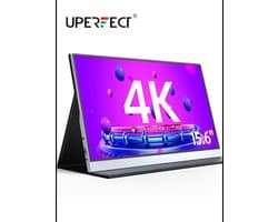 UPERFECT Portable Monitor - 4K - Beeldscherm - Monitor - Scherm - Draagbare monitor - 15.6" - 3840x2160UHD - HDMI & USB-C - Zwart