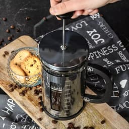 Klausberg Piston Brewer 1L - Grafietkleurige Koffie- en Theebrouwer - Piston French Press - Koffiemaker - Cafetière - Glas — thumbnail 4