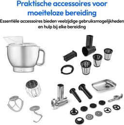 MEDION keukenmachine met vleesmolen (800 watt, gelijkstroommotor, roestvrijstalen kom van 4,6 liter, energiebesparend, zeer stil, digitaal sensor-touch-display, MD12600) Zwart — thumbnail 4