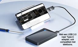 Dutch Wanted Space Draagbare HDD Externe Harde Schijf - Snelle writing speed - 2TB aan Solide State Opslag - Plug and play - Portable storage - Opslag extern pc of laptop - USB 3.2 - Harde schijf expansion — thumbnail 5