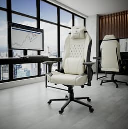 HICON® Gamestoel - Luxe Premium Game Stoel - Game Chair - Game Stoel - Ergonomische Gamestoel - Apex Serie Renegade - Beige — thumbnail 3
