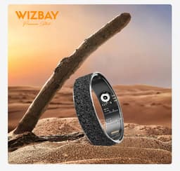 WizBay Premium Select® Zwarte FrostLook Smart Ring Dames Heren - Oplaad Case - Hypoallergeen - Hartslag & Slaap Monitor - IP68 Waterdicht - O2 Meting - Gesture Functie - Multiple Sport Modi - #11 — thumbnail 3