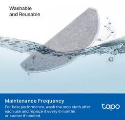 Tapo RVA301- Dweildoeken voor Tapo RV30 Max (plus) en Tapo RV20 Max (plus) Robotstofzuiger- Wasbaar - 5 stuks — thumbnail 2