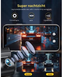 ApexArte® Dual Dashcam - Dashcam voor Auto - Dashcams - Zwart — thumbnail 3